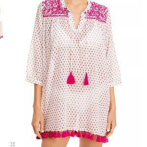 Roller Rabbit Seraphina Heart Print Swim Cover Up Tunic NEW